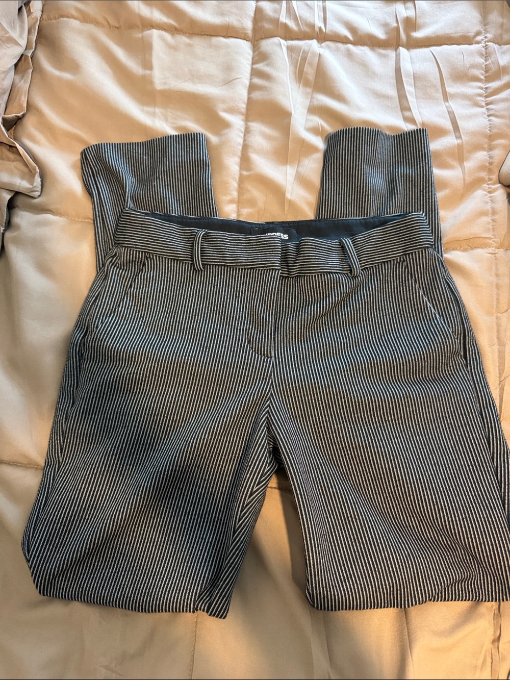 Express Black & White Pinstripe Pants